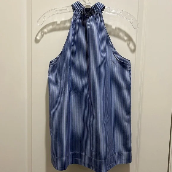 Nili Lotan Sleeveless Blue & White Stripe Top - Picture 5 of 10